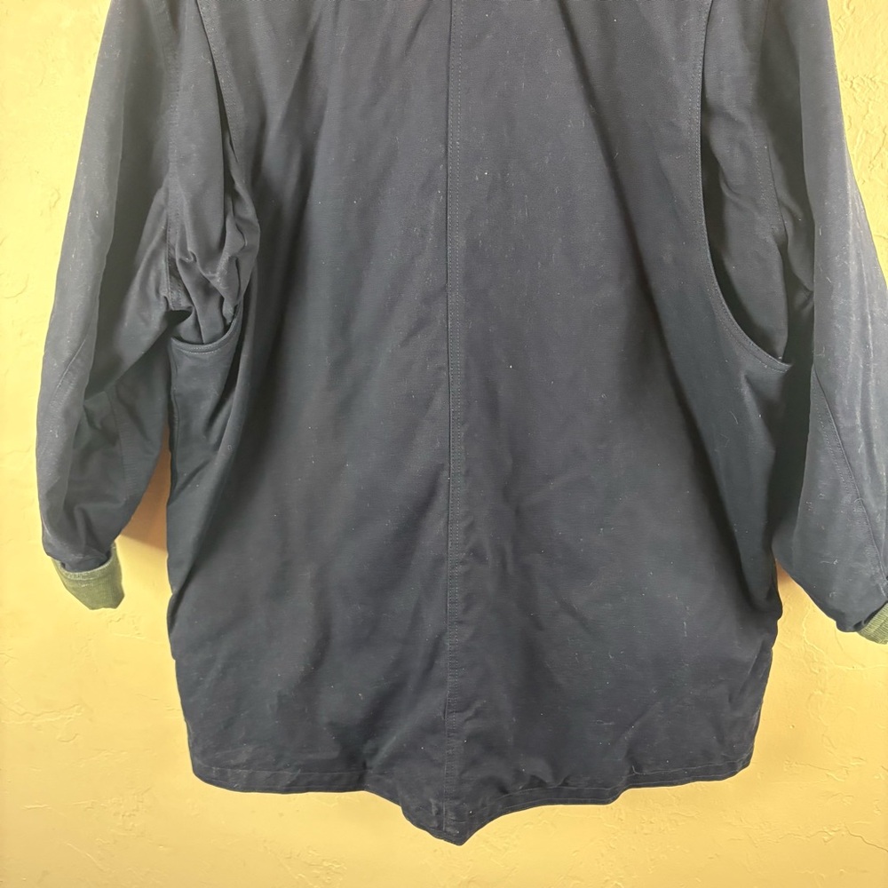 Lands End Women's Navy Blue Chore Barn Coat Corduroy Size 1X 16W 18W Thermolite - Picture 7 of 13